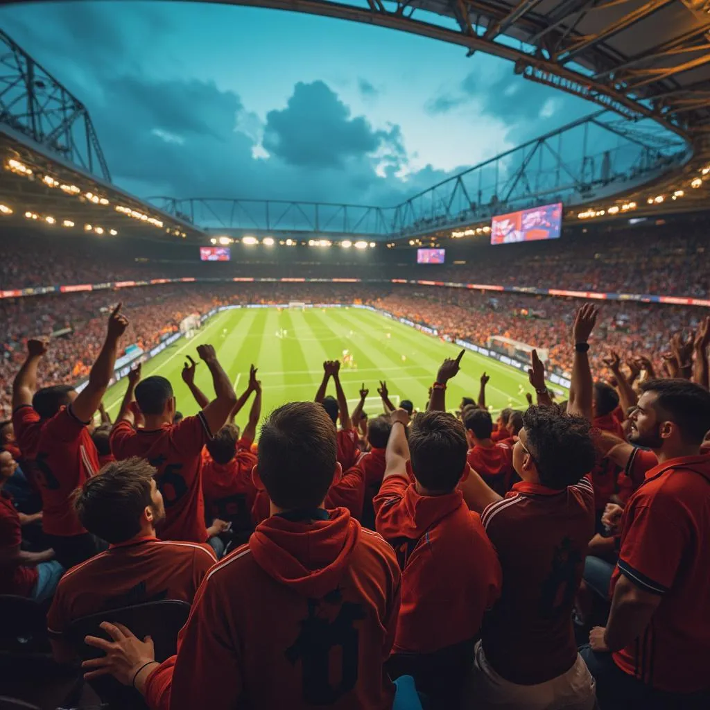 Grupo de fanáticos del fútbol